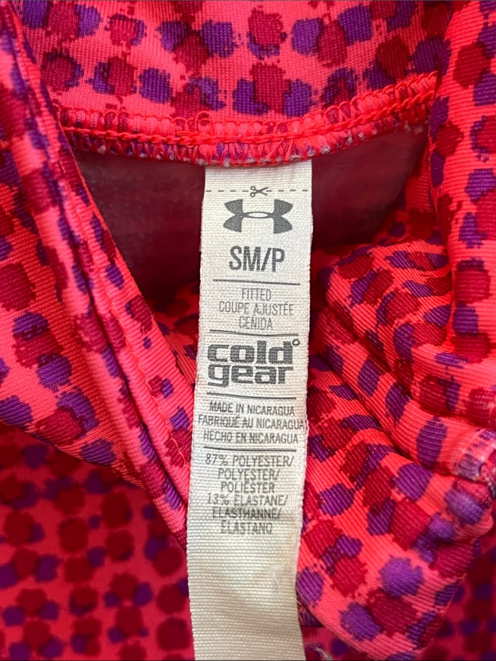 Under Armour Pink Patterned Quarter-Zip Performance Top - Picture 15 of 16